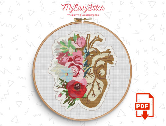 A Vintage Heart Cross Stitch Pattern for Timeless Handmade Projects