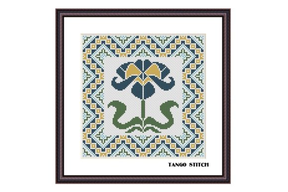 An Art Nouveau Iris: A Timeless Gift Embroidery Design