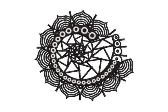 An Elegant Polynesian Circle Embroidery Design
