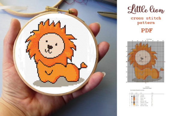 Craft Fair Ready: The Little Lion Cross Stitch Pattern