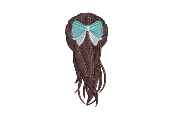 Evaluating Girl Wearing a Hair Bow for Your Embroidery Products