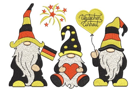 German Gnomes: Charming Embroidery for Personalized Gifts