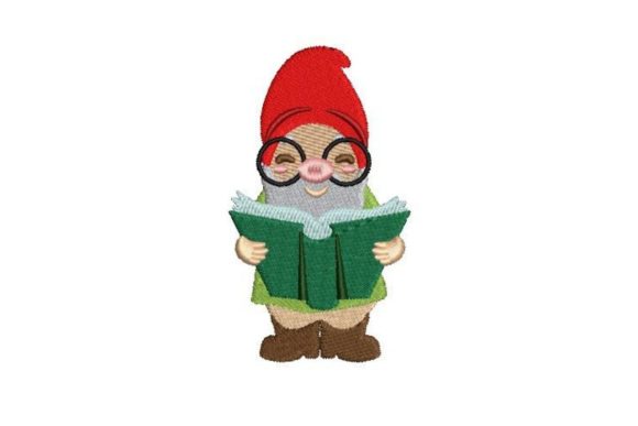 Gnome Reading a Book Embroidery Design Review for Boutique Apparel