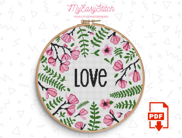Love Cross Stitch Pattern: A Heartfelt Design for Makers