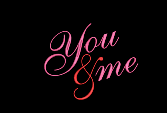 You and Me: A Romantic Embroidery Design for Holidays & Gifts